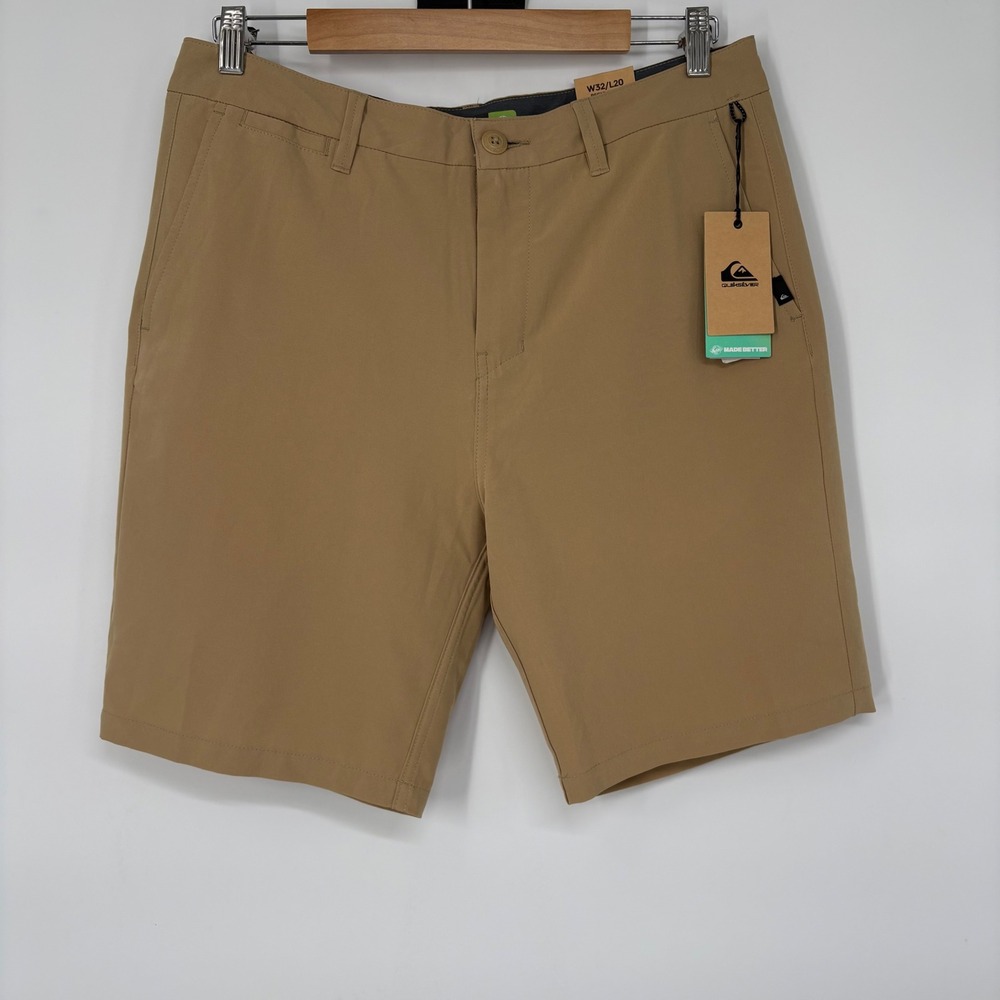 Quiksilver Amphibian Hybrid Shorts Mens 32 Khaki Tan DryFlight Water Walkshorts